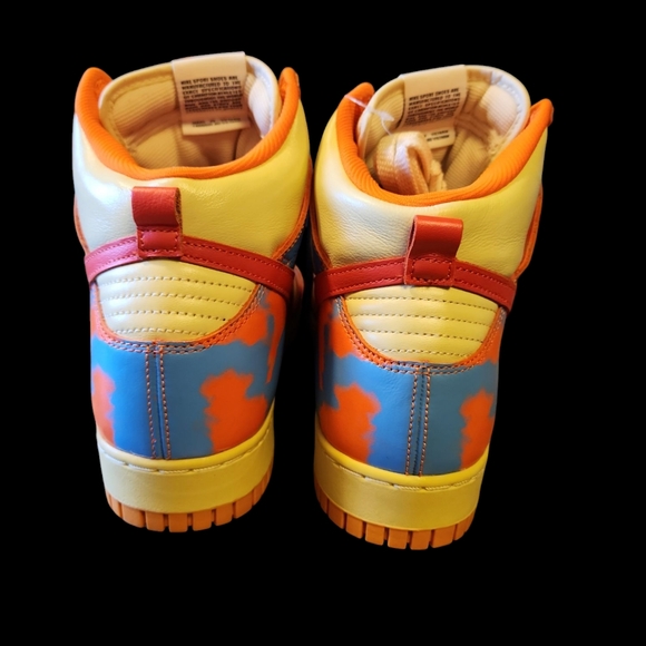 Size 12 -Mens Nike Dunk 1985 High Orange Acid Wash 13.5 Womens main image 11
